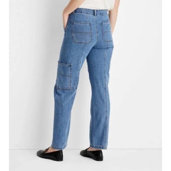 Future Collective Collab Reese Blutstein High Rise Cargo Jeans Size 4 NWT - Picture 3 of 11